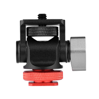 [单反热靴卡座] 科加金属铝合金热靴单反相机手机夹子监视器同屏连接配件支架冷靴拍摄蜗牛云台旋转兔笼摄影