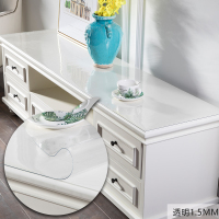 透明1.5mm 80*80cm pvc电视柜桌布防水防烫防油免洗长方形餐桌布茶几桌垫床头柜垫子