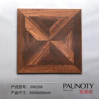 JN6208 600*600 复古拼花木纹砖卧室客厅仿木地板砖连锁餐厅亚光防滑瓷砖600x600