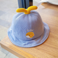 蓝色 参考6-18个月/帽围48cm 均码 婴儿帽子春秋薄款女童渔夫帽可爱超萌男宝宝遮阳帽婴幼儿童秋季潮