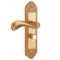 黄古 35-50mm 通用型 带钥匙 欧式金门锁室内卧室房门锁简约卫生间门把手欧式木门锁具工程配套