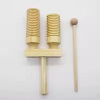 高低梆子 奥尔夫打击乐器高低音双响筒大号幼儿园小学中学生高中低音筒梆子