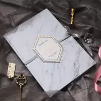 大理石纹 大理石纹ins风结婚签到簿婚庆指纹签到本签名册礼金簿婚礼用品