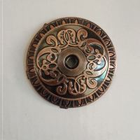 红古铜-C4F 防盗门堵孔装饰贴入户防盗门锁孔堵孔补洞神器锌合金猫眼装饰盖