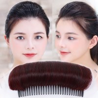 酒红色-插梳垫发器 增高头顶带齿发夹扎马尾头顶蓬松神器插梳头发垫高蓬发器补发韩式