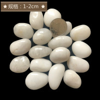 高光白色1-2cm(5斤) 天然白色高抛光鹅卵石头雨花石白色石头鹅暖石鱼缸园林造景卵石