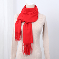大红 围巾女冬季韩版百搭春秋长款多功能披肩女外搭冬天仿羊绒保暖两用