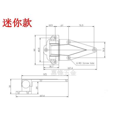 迷你款 3个高度不同烘箱合叶冷库门铰链 电炉门烤箱铰链 恒温箱工业合页