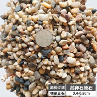 [50斤装]鹅卵石原石0.4-0.8cm 50斤鹅卵石铺路铺地庭院园林造景天然大小石头雨花石原石鹅软暖石