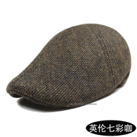 英伦七彩咖-高档 中码(56-58CM)松紧带 小贝英伦鸭舌帽子男潮贝雷帽子女保暖秋冬大头复古画家礼帽前进帽