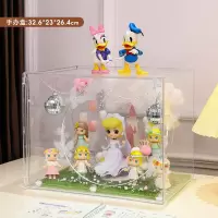 [无阶梯/送手办胶]超大号手办收纳(造景首选) 手办盲盒收纳展示架泡泡玛特寝室透明阶梯公仔模型娃柜亚克力造景