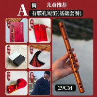 短笛A调29cm(有膜孔) 迷你短笛 无膜笛子学生入门竹笛小笛子 随身初学者儿童成人乐器女