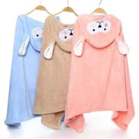 吸水宝宝斗篷浴袍可穿婴儿洗澡J毛巾料浴巾男女带帽
