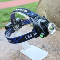 钓鱼灯夜钓蓝白双光源感应头灯充电防水变焦LED头戴式电筒照明灯