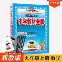 2021秋 薛金星 中学教材全解 数学 9年级/九年级上册 XJ湘教版