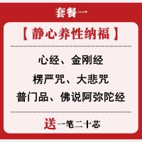 标配[送1杆20笔芯+佛卡] 1本心经(抄写9遍) 108遍般若波罗蜜心经手抄本成人硬笔佛经抄经本经书临摹字帖全套