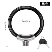 升级环形钢缆锁-黑色 山地车钢缆锁自行车锁防盗锁迷你环形锁死飞车锁单车便携防盗钢锁
