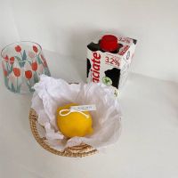 柠檬香薰蜡烛 韩国ins芝士奶酪伴手礼丑橘柠檬香薰蜡烛卧室摆件手工香薰蜡烛
