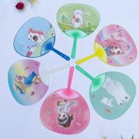 椭圆扇型号106#[图案随机] 1个装 卡通手把扇子大号风大学生驱蚊纳凉塑料扇子可爱儿童圆形扇子