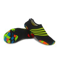 A188黑绿 29 儿童防滑沙滩溯溪鞋游泳漂流涉水鞋速干野营徒步攀岩跳绳鞋软底