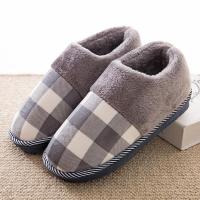 灰色 250#[适合34-35码] 老人棉拖鞋包跟防滑女冬季厚底保暖加绒情侣棉鞋男爷爷奶奶毛毛