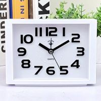 西瓜红 2341白色 北极星闹钟静音大字体老人钟表大字体床头钟夜灯闹钟贪睡卧室台钟