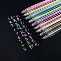 1支高光笔(小容量)[颜色随机] 0.6mm 学生手账高光笔DIY黑卡绘画笔0.6荧光粉彩色中性笔重点划标记号笔