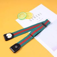 红绿条纹雏菊款.[弹力加厚] 懒人腰带男女通用隐形皮带女百搭休闲松紧弹力不带头裤腰改小神器