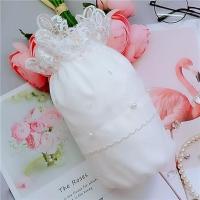 白色 百搭秋冬袖套女雷蕾丝白色冬季透明双层手臂套紫色短黄色花边办