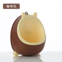 咖啡色+贴墙挂钩_ 男童站立式小便器男孩挂墙自动冲水款宝宝小便斗幼儿园儿童小便池
