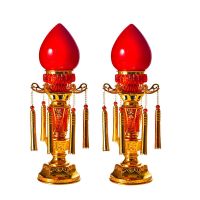 荣华富贵款(钨丝款)对装 对装led电子蜡烛灯供佛财神爷长明灯佛前供灯家用插电供神莲花灯