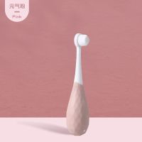 适合1. 2. 3. 4岁宝宝使用 1支万毛牙刷[元气粉] 儿童万软毛婴幼儿乳牙刷1-2-3-4岁一两三岁小孩宝宝牙杯牙