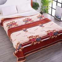 泰迪熊 90*200cm圆角床盖 水晶绒床盖单件学生宿舍床单绒毯冬季防滑单人床盖绒双面床单夹棉