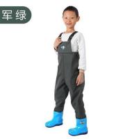 军绿背带裤_ 32 （标准32码鞋内长200mm） 儿童连体防水雨裤下水裤幼儿园玩沙衣服捕鱼小孩水叉雨鞋男女童