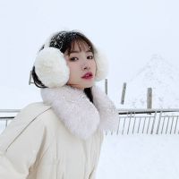 白色 耳罩保暖冬天女韩版可爱学生耳捂子冬季护耳毛绒耳包防冻折叠耳套
