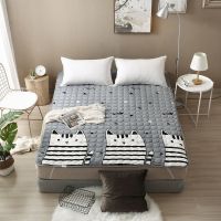 巴克猫【法莱绒】 宽0.9*长1.9米【宿舍上下铺】 保暖法兰绒床垫防滑家用1.5m/1.8双人床珊瑚绒榻榻米宿舍单人软