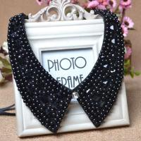 LP008. 韩国女亮片假衣领立领娃娃装饰领珍珠假领子百搭独特订珠时尚假