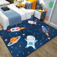 卡通A_ 50*80cm 可爱卡通儿童房圆形地毯卧室书房电脑椅人体工学椅垫帐篷吊篮地垫