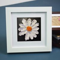 放10x10cm作品/带卡纸 复古咖啡色 昊拓 立体小画框 中空5mm放干花立体手工 油画棒作品正方形画框款