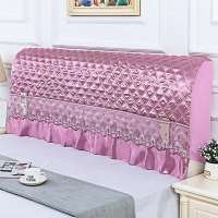 弹力布紫色（夹棉款） 床头柜盖巾（两个装） 全包床头罩夹棉床头套罩1.5m1.8m2m实木皮床靠背软包防尘罩保护套