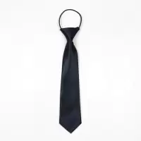 【儿童领带1】黑色 免打棉质JK制服领带休闲学院风懒人衬衫学生时尚格子插扣格纹领带