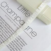 1#漂白色【5米】 彩色木耳花边DIY服装辅料荷叶边皱褶蕾丝花边弹力松紧带1cm衣裙摆