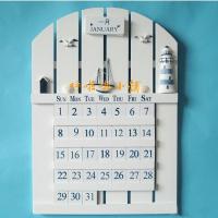 弧形款 特价地中海木质日历牌 创意可移动挂牌万年历 客厅办公室壁饰挂历