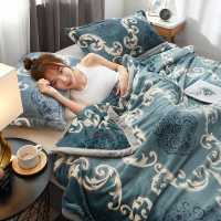 欧式 风情 100x150cm一等品-约0.7斤 春秋珊瑚绒毯子冬季法兰绒毛毯盖毯加厚单人床单单件学生宿舍被子