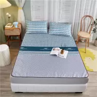 宝格丽-绿 90*200cm（二件套） 夏季高档冰丝凉席三件套可机洗家用床单冰丝席宿舍空调软席二件套