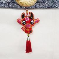 流苏牛-挂件（送挂钩） 十二生肖刺绣香包风铃铜铃铛挂件挂饰家居汽车儿童房挂饰品端午节