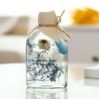 款式随机不礼盒礼袋 干花永生花浮游花浮游瓶摆件植物标本漂浮瓶情人节教师节生日礼物