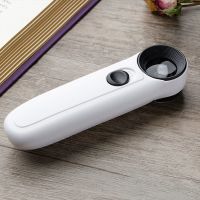 40倍21mm树脂镜片6B-1B 高清40倍带LED灯放大镜电路板维修放大镜送电池布套擦布