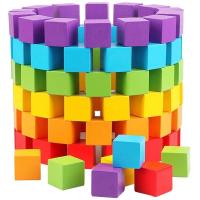 彩色积木2.0积木（30粒） 幼儿童积木木头拼装宝宝玩具1益智力2周岁3开发6男孩女孩启蒙早教