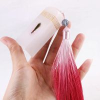 仿冻玉石圆头印章（玫粉色流苏） 胎毛章脐带纪念品印章宝宝肚脐胎发婴儿出生胎发收藏礼物百天送礼